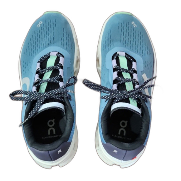 On Cloud Women's Cloudmonster Sneakers, Dust/Vopor, Size 8.5 - Picture 6 of 12